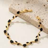 Tulip Vine Bracelet — Black - view 2