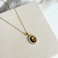 Pearl Halo Rose Necklace - view 2