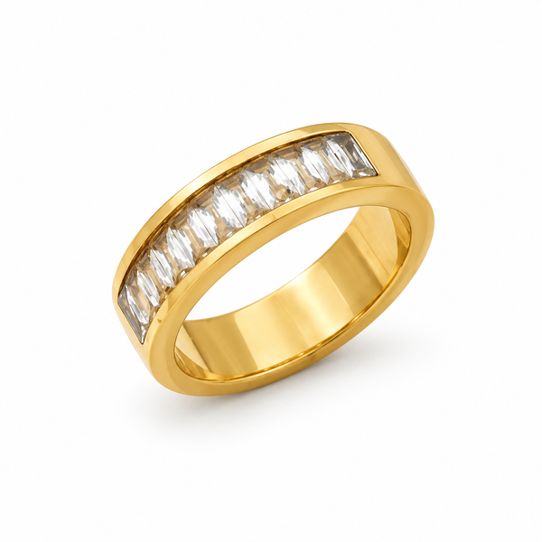Baguette Crystal Band Ring