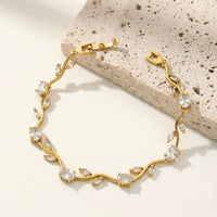 Tulip Vine Bracelet — Crystal White - view 2