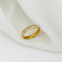 Channel Set Crystal Band Ring - view 2