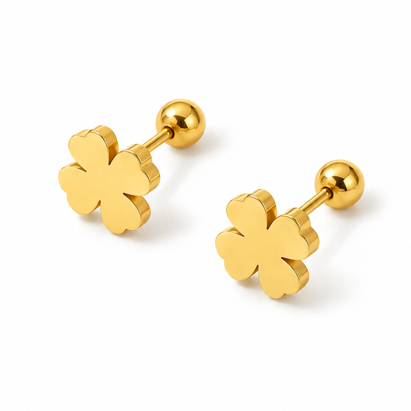 Four Leaf Clover Stud Earrings
