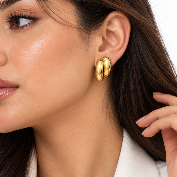 Twist Double Hoop Earrings