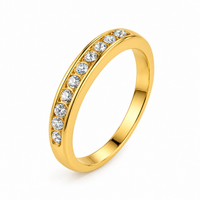 Channel Set Crystal Band Ring - view 1