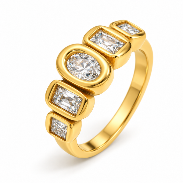 Cascade Crystal Statement Ring