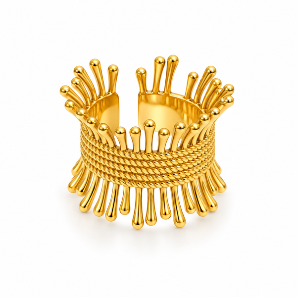 Sunburst Textured Ring