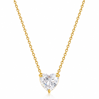 Heart Solitaire Necklace - view 1