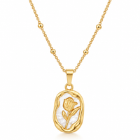 Noir Rose Pearl Necklace - view 1