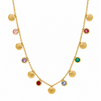 Rainbow Shell & Crystal Charm Necklace - view 1