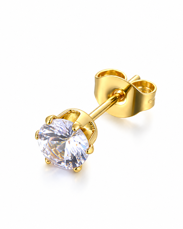 Solitaire Crystal Stud Earrings