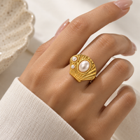 Pearl Shell Statement Ring - view 2
