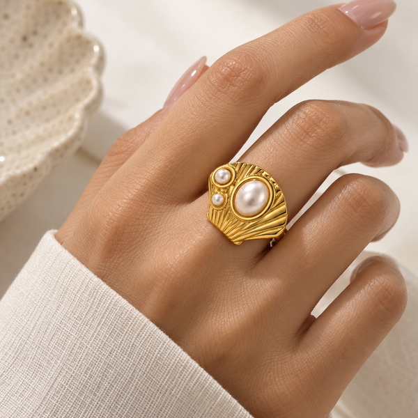 Pearl Shell Statement Ring