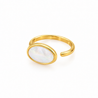 Mother of Pearl Open Ring - view 1
