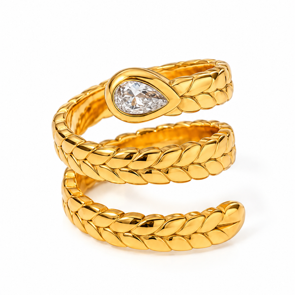 Braided Spiral Wrap Ring