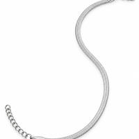 Herringbone Anklet – Silver - view 1