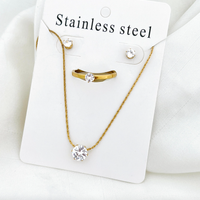 Eternal Sparkle 3-Piece Set — Necklace, Studs & Ring - view 2