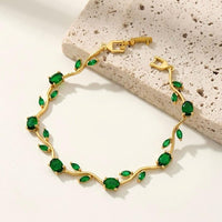 Tulip Vine Bracelet — Emerald - view 2
