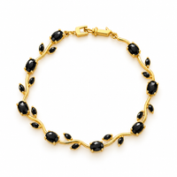 Tulip Vine Bracelet — Black - view 1