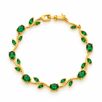 Tulip Vine Bracelet — Emerald - view 1
