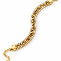 Crystal Curb Chain Bracelet - view 1
