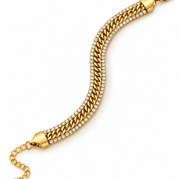 Crystal Curb Chain Bracelet