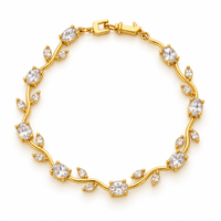 Tulip Vine Bracelet — Crystal White - view 1
