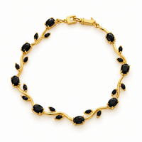 Tulip Vine Bracelet — Black - view 3