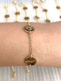 Urdu Calligraphy Coin Station Bracelet - view 2