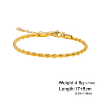 Gold Twisted Rope Chain Bracelet - view 3