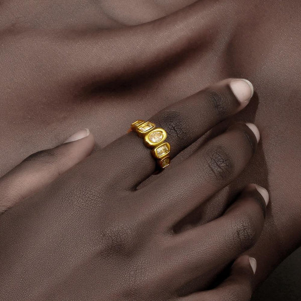Cascade Crystal Statement Ring