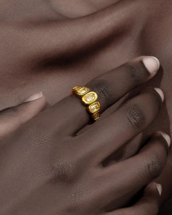 Cascade Crystal Statement Ring
