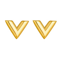 Chunky Gold V Jewelry Set - view 4