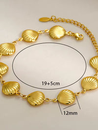 Gold Seashell Chain Anklet - view 2