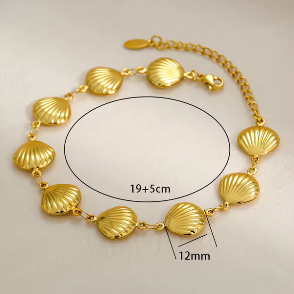 Gold Seashell Chain Anklet