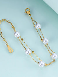 Floating Pearl Chain Bracelet - view 4