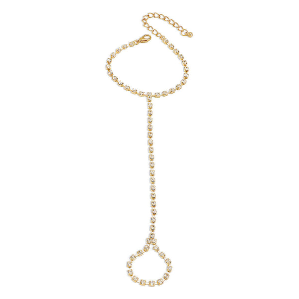 Full Crystal Tennis Hand Chain Ringlet