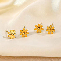 Dainty Daisy Flower Stud Earrings - view 4