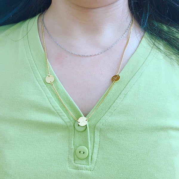 Urdu Calligraphy Coin Station Necklace