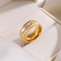 Double Row Crystal Band Ring - view 6