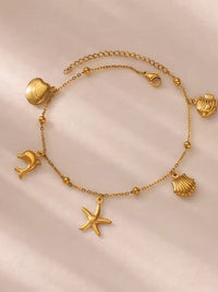 Gold Ocean Charm Bracelet - view 4