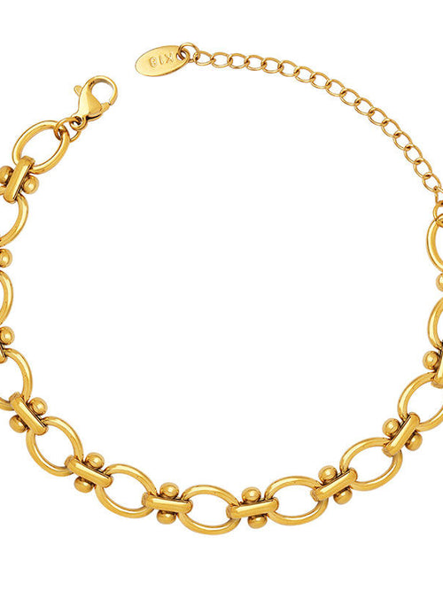 Chunky Oval Link Chain Bracelet - 18K gold-plated stainless steel jewelry