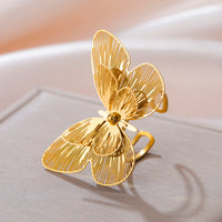 Gold Butterfly Ring - view 2