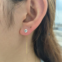 Crystal Threader Drop Earrings - view 2