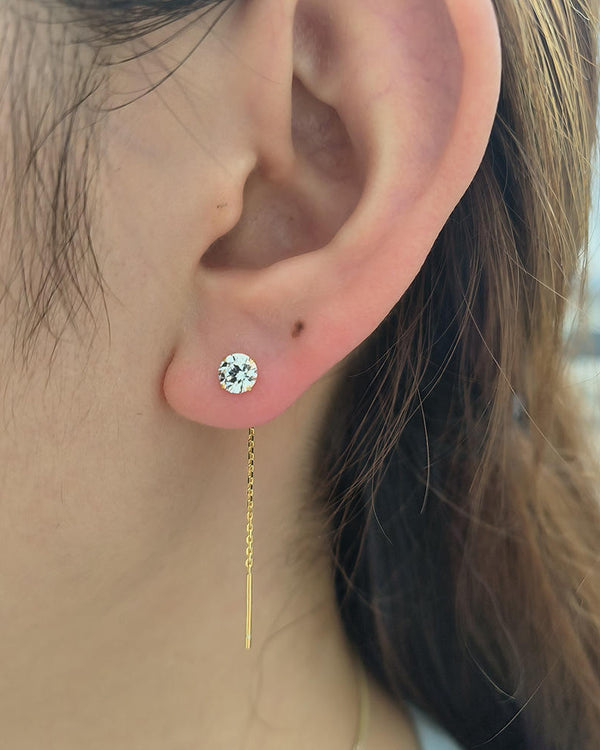 Crystal Threader Drop Earrings