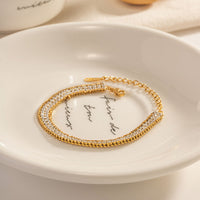 Wide Double-Row Crystal Tennis Bracelet - view 3