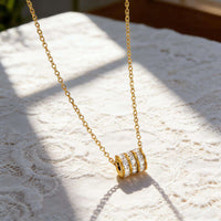 Crystal Rondelle Pendant Necklace - view 3