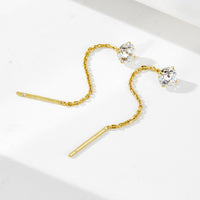 Crystal Threader Drop Earrings - view 3