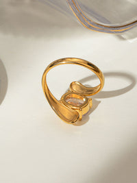 Crystal Solitaire Open Ring - view 5