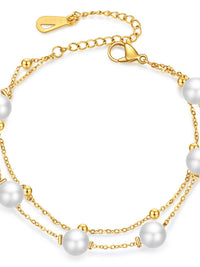 Floating Pearl Chain Bracelet - view 1