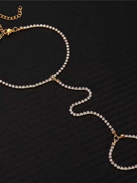 Full Crystal Tennis Hand Chain Ringlet - view 5
